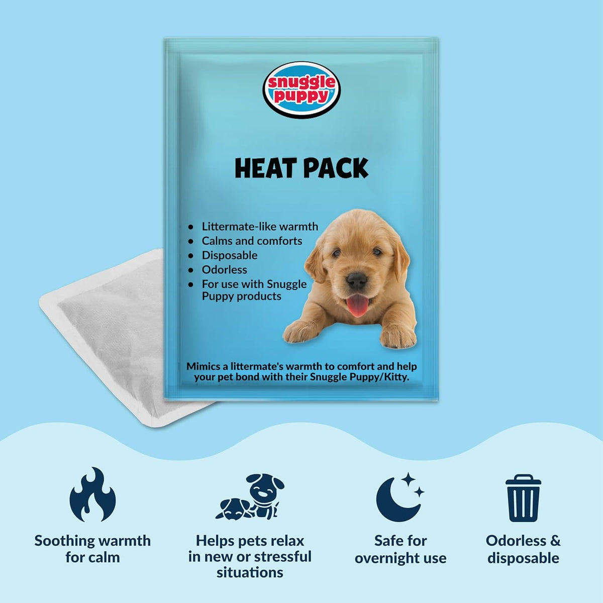 Snuggle Puppy Heartbeat Toy, Calming Comfort, Medium Breeds - Biscuit