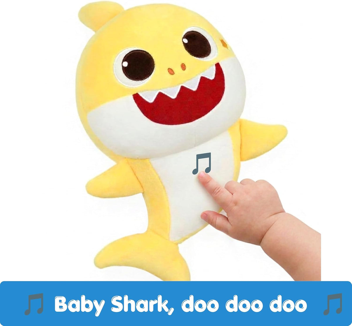 Pinkfong Baby Shark Singing Plush Toy - 13" Soft Huggable Stuffed Animal, Washable, Interactive Musical Toy, Baby and Toddler Gift, Ages 18 Months+
