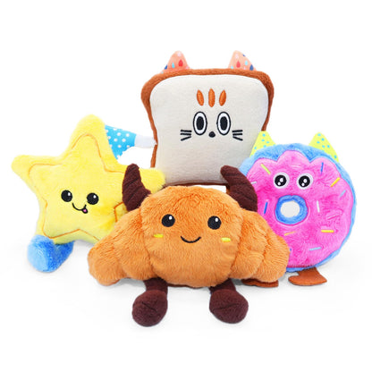 DODODOLA Dog Toys Puppy Toys Cute Squeaky Elephant Dog Toy with Crinkle Paper Stuffed Plush Animal to Keep Them Busy for Small Medium Large Dogs