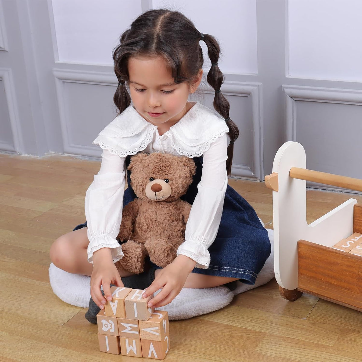 Apricot Lamb Toys Plush Brown Teddy Bear Stuffed Animal Soft Cuddly Perfect for Child 8 Inches