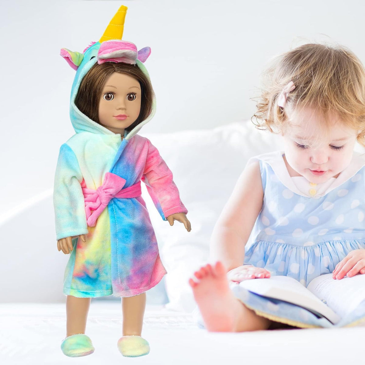 XFEYUE American 18" Doll Clothes and Sleeping Bag Accessories Outfit Set