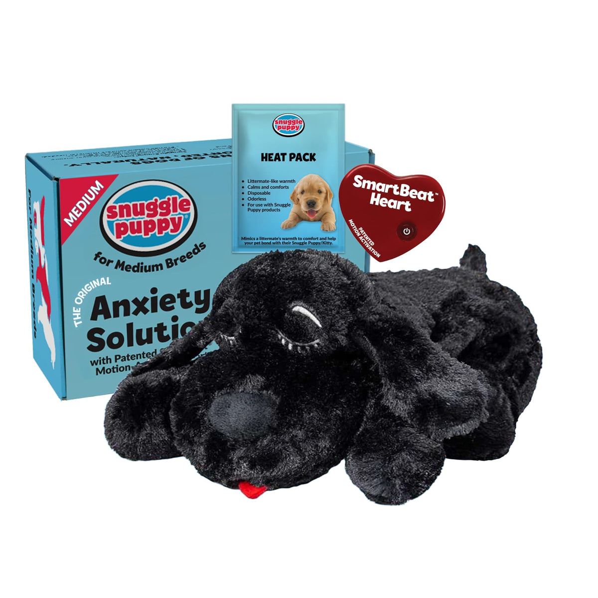 Snuggle Puppy Heartbeat Toy, Calming Comfort, Medium Breeds - Biscuit