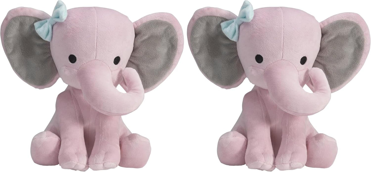 Bedtime Originals Twinkle Toes Pink Elephant Plush, Hazel, 1 Count (Pack of 1)