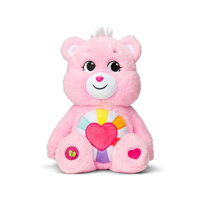 Care Bears 14" Cheer Bear Plushie - Medium Size - Pink Plushie for Ages 4+ – Perfect Stuffed Animal Holiday, Birthday Gift, Super Soft and Cuddly – Good For Girls and Boys, Employees, Collectors