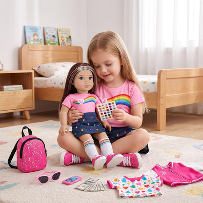 ZITA ELEMENT American 18 Inch Doll Clothes Accessories, Star Role Play Set