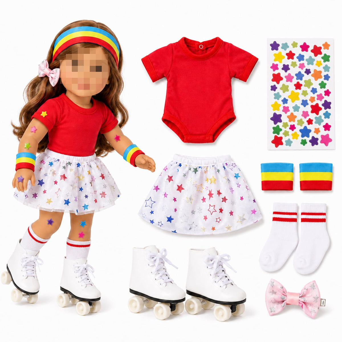 Kajaia 8 Pcs 18 Inch Doll Swimsuits Clothes and Accessories