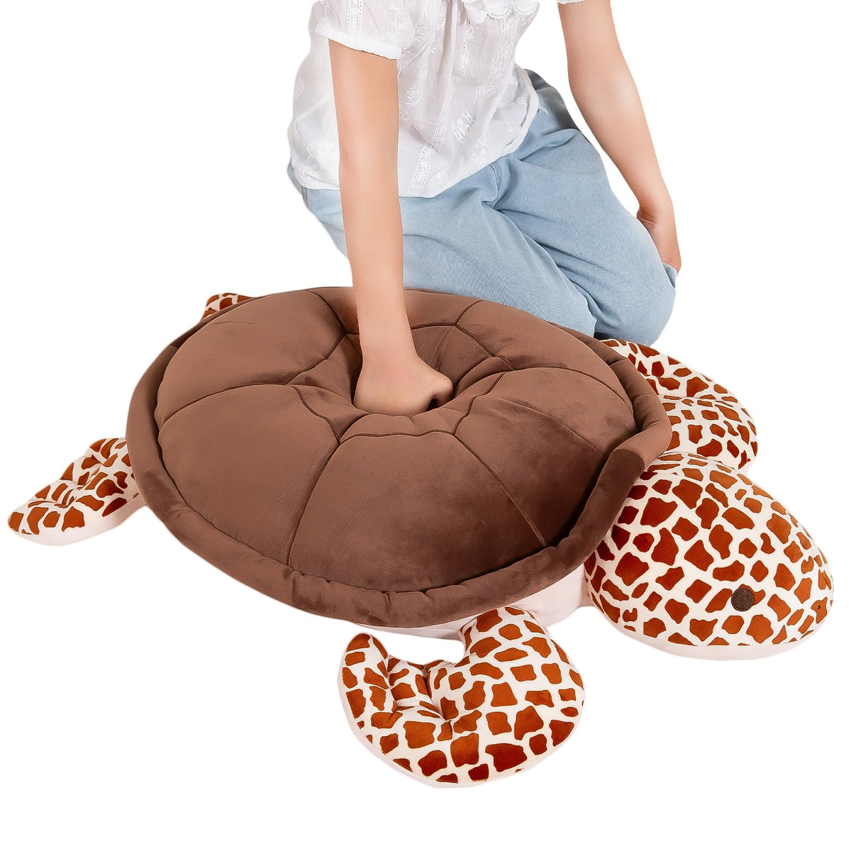 Dalmao 28 Inch Big Sea Turtle Stuffed Animals, Cute Giant Large Jumbo Soft Plush Toys, Ocean Green Turtle Plushie Body Pillow, Gifts for Kid Boys, Girls, Girlfriend, Birthday