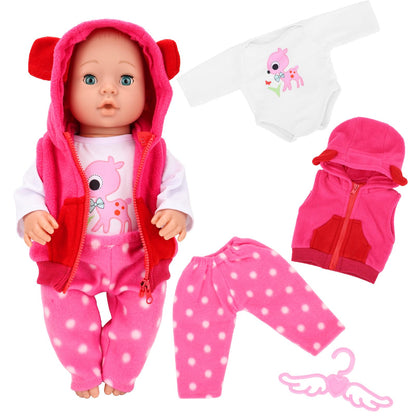 5 PCS Baby Doll Clothes & Accessories for 14-16 inch Baby Dolls