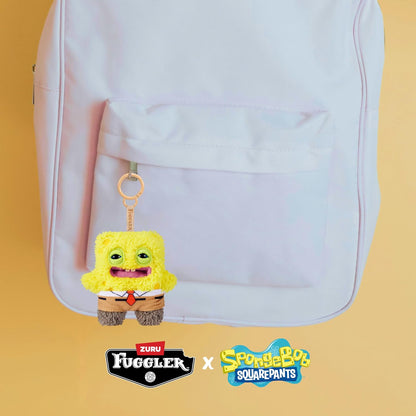 Fuggler Spongebob 5-inch Licensed Keyring Assortment 5 Pack by ZURU – Funny Ugly Monster Stuffed Animal with Human-Like Teeth, Collectible Bag Charm for Kids, Tweens, Teens, Adults
