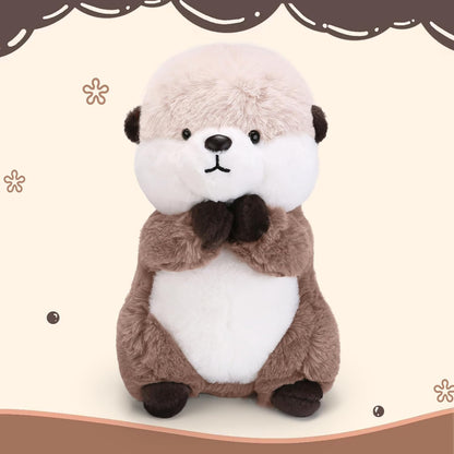 Otter Stuffed Animal Plushie Cute Sea Otter Plush Gift for Girls Boys 9.8”