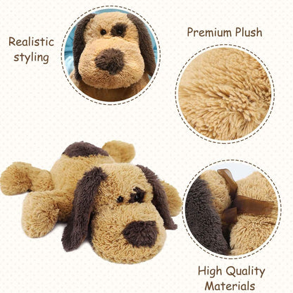 WEIGEDU Floppy Stuffed Dog Puppy Plush Toy, 20 inch, Brown