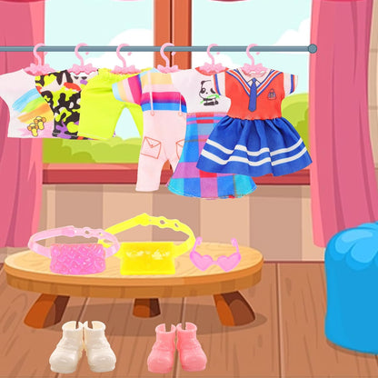 30 PCS Mini 6 Inch Doll Clothes and Accessories for 5.3-6 Inch Dolls