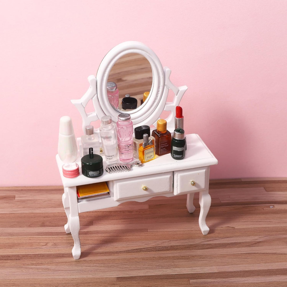 75Pcs Dollhouse Mini Jewelry Storage Case Miniature Bathroom Accessories