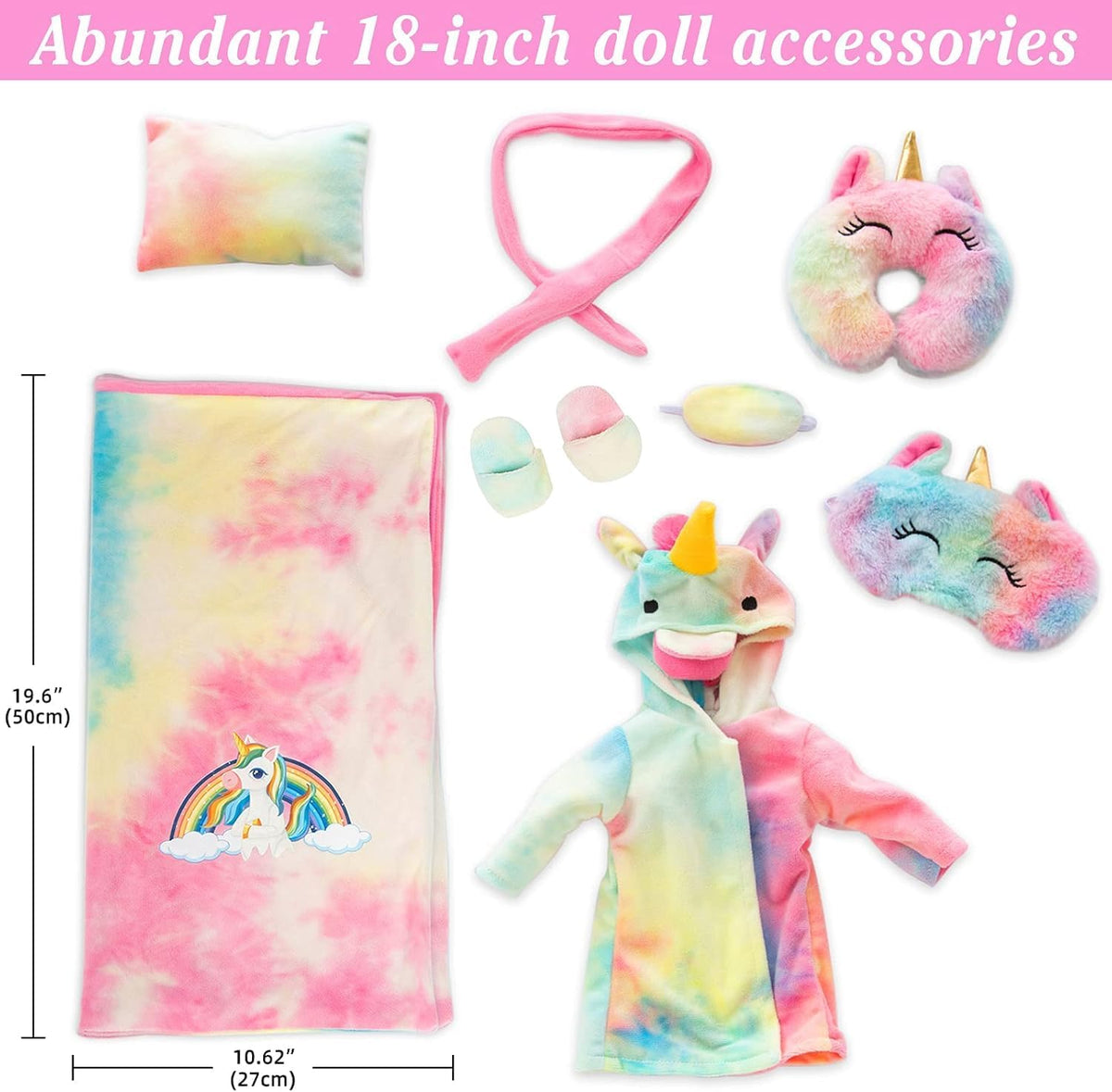 XFEYUE American 18" Doll Clothes and Sleeping Bag Accessories Outfit Set