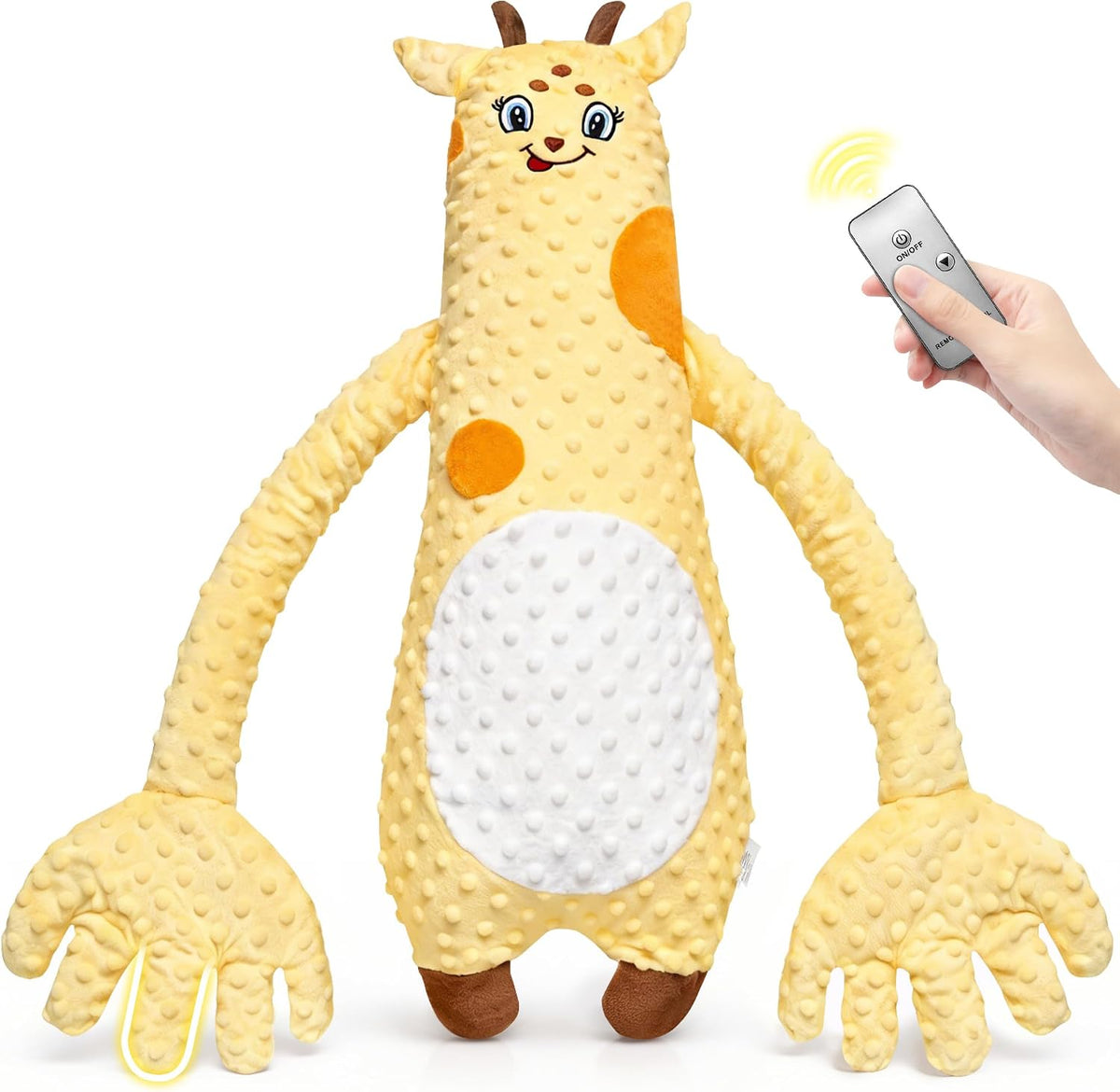 Interactive Plush Toy, Cute Animal Plush Stuffed Doll for Girls Boys, Portable Fun Play Toy for Home, Travel and Gift (Yellow Giraffe)
