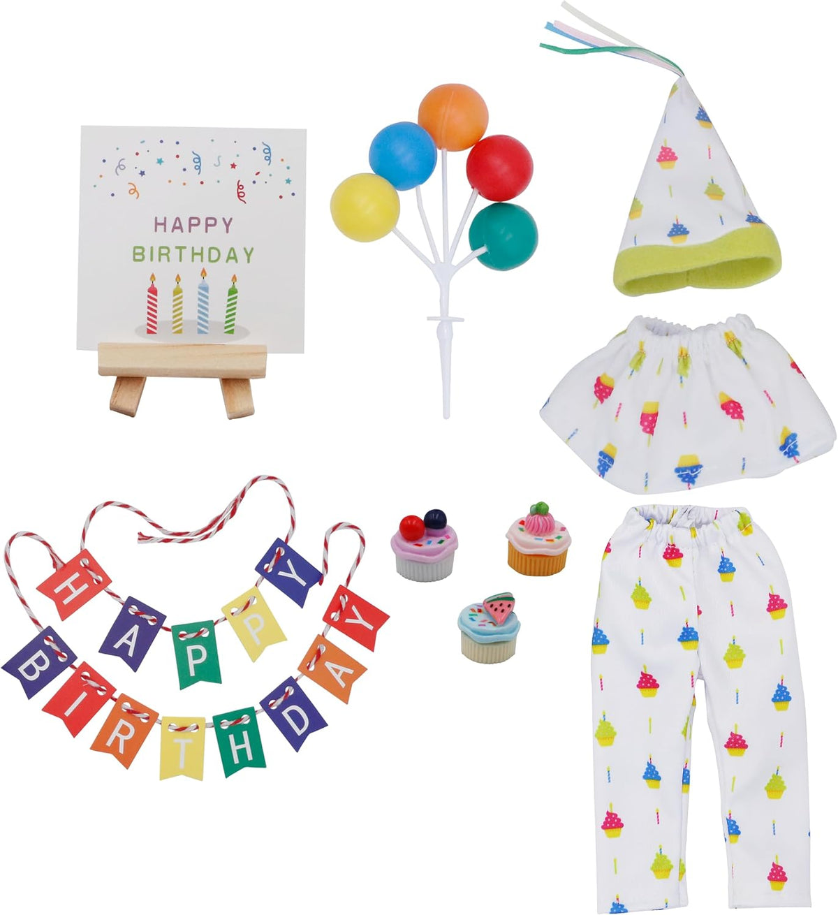 Christmas Elf Birthday Accessories Kit Tradition Holiday Clothes Set