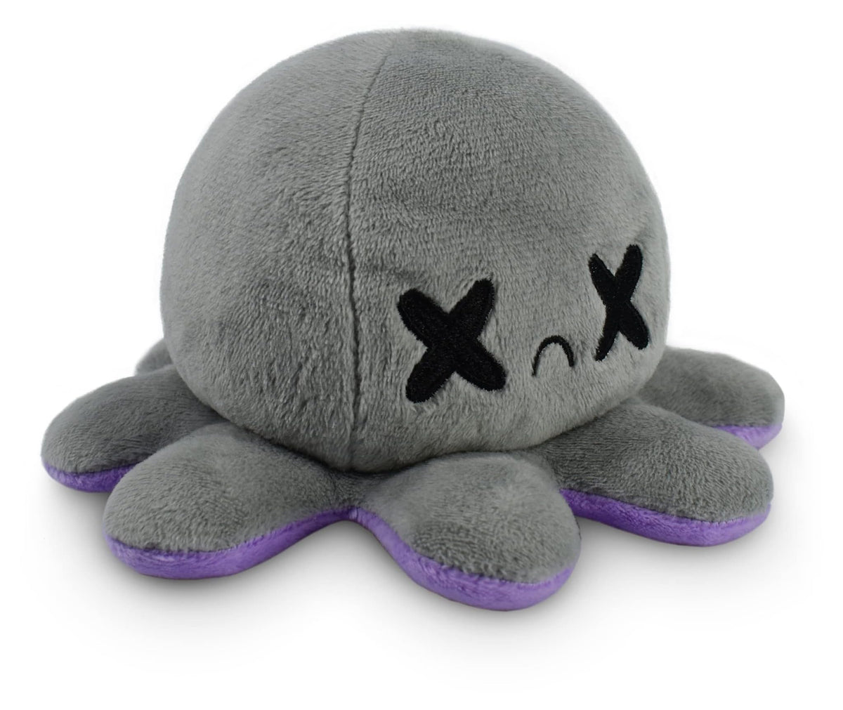 TeeTurtle Reversible Octopus Plushie 4-Inch Pink + Aqua Two-Sided Flip Plush Toy with Embroidered Details - Cute Mini Collectible Plush for Kids, Teens, and Adults