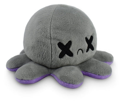 TeeTurtle Reversible Octopus Plushie 4-Inch Pink + Aqua Two-Sided Flip Plush Toy with Embroidered Details - Cute Mini Collectible Plush for Kids, Teens, and Adults