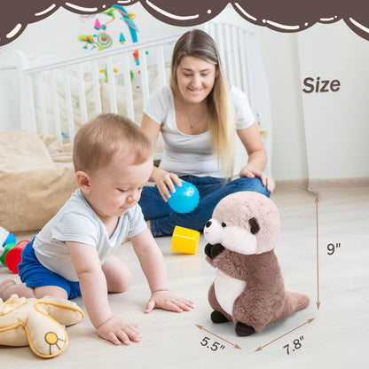 Otter Stuffed Animal Plushie Cute Sea Otter Plush Gift for Girls Boys 9.8”