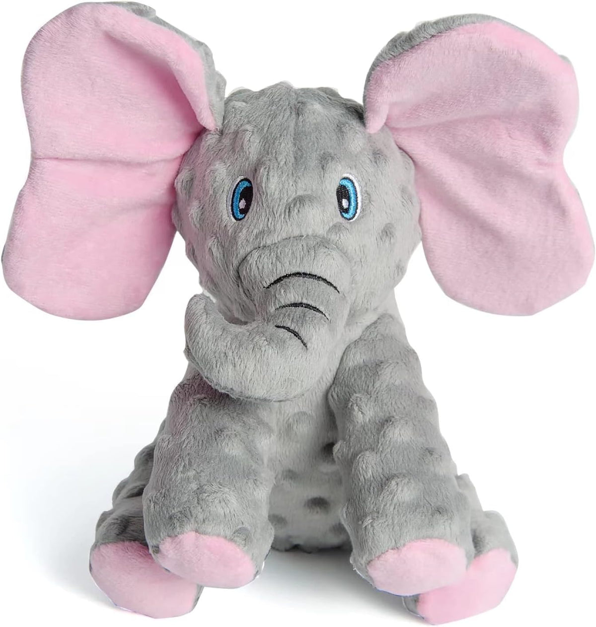 DODODOLA Dog Toys Puppy Toys Cute Squeaky Elephant Dog Toy with Crinkle Paper Stuffed Plush Animal to Keep Them Busy for Small Medium Large Dogs