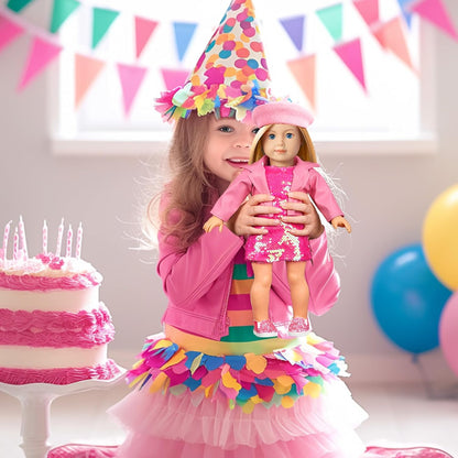 American 18 Inch Doll Suitcase Accessories Clothes Outfit with Makeup Set