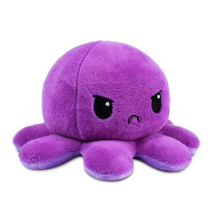 TeeTurtle Reversible Octopus Plushie 4-Inch Pink + Aqua Two-Sided Flip Plush Toy with Embroidered Details - Cute Mini Collectible Plush for Kids, Teens, and Adults