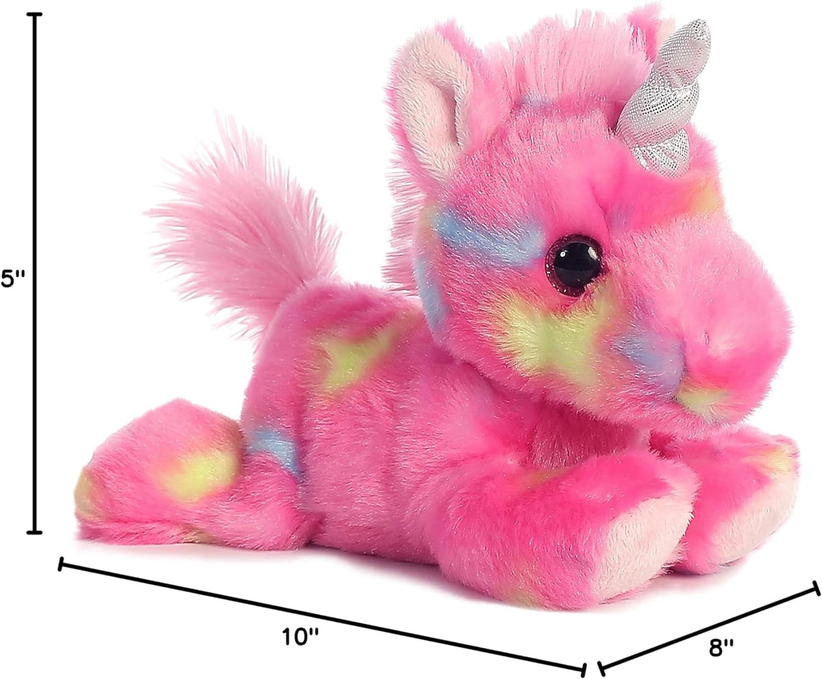 Aurora® Vibrant Bright Fancies™ Jellyroll Unicorn™ Stuffed Animal - Eye-Catching Fun - Delightful Cuddles - Pink 8 Inches