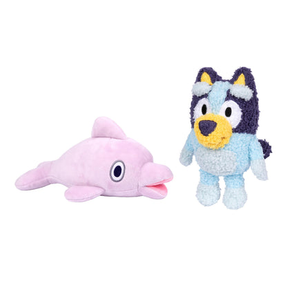 Bingo & Bluey Plush Toys 2-Pack, Soft Deluxe Fabric, Embroidered