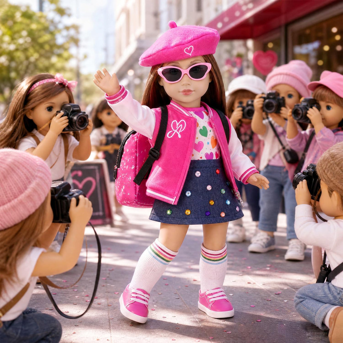 ZITA ELEMENT American 18 Inch Doll Clothes Accessories, Star Role Play Set