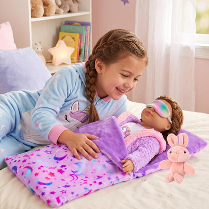 American 18 Inch Doll Clothes and Sleep Bag Accessories Pajama Set(No Doll)