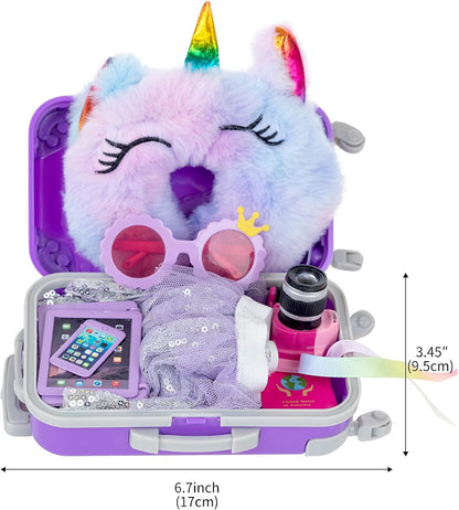 ZNTWEI American 18 Inch Doll Travel Suitcase with Clothes Accessories