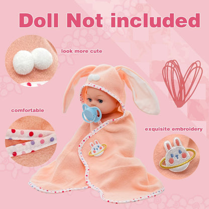 Baby Doll Accessories Magic Bottle Set - 13 Pieces Doll Feeding Pretend Playset with Disappearing Milk & Juice Bottles, Pacifiers Bowl and Bath Towel Doll Bottle Toys set Gift for Kids Girls Ages 3+