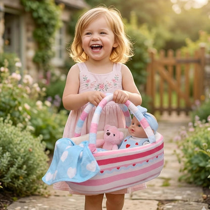 15 Pcs Baby Doll Accessories Set, Pretend Play Game Gift for Girls Age 3+