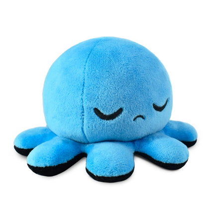 TeeTurtle Reversible Octopus Plushie 4-Inch Pink + Aqua Two-Sided Flip Plush Toy with Embroidered Details - Cute Mini Collectible Plush for Kids, Teens, and Adults