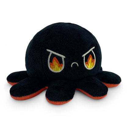 TeeTurtle Reversible Octopus Plushie 4-Inch Pink + Aqua Two-Sided Flip Plush Toy with Embroidered Details - Cute Mini Collectible Plush for Kids, Teens, and Adults