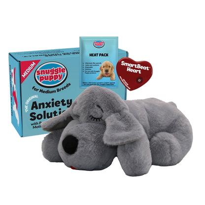 Snuggle Puppy Heartbeat Toy, Calming Comfort, Medium Breeds - Biscuit