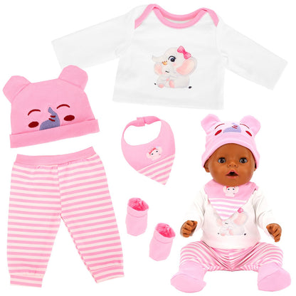 5 PCS Baby Doll Clothes & Accessories for 14-16 inch Baby Dolls