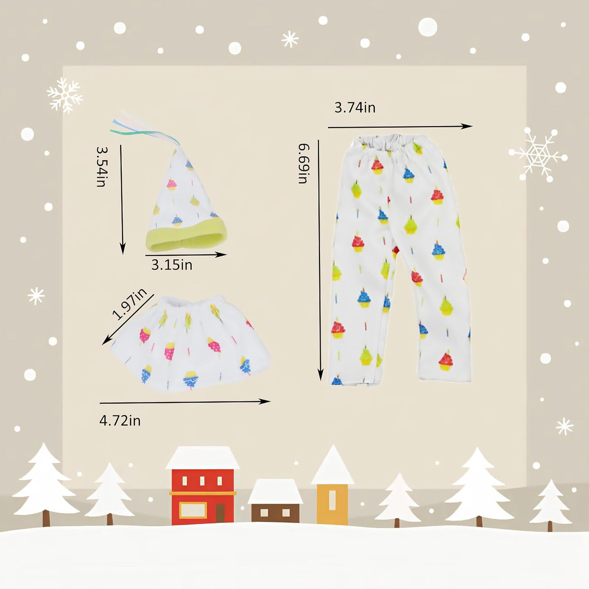 Christmas Elf Birthday Accessories Kit Tradition Holiday Clothes Set