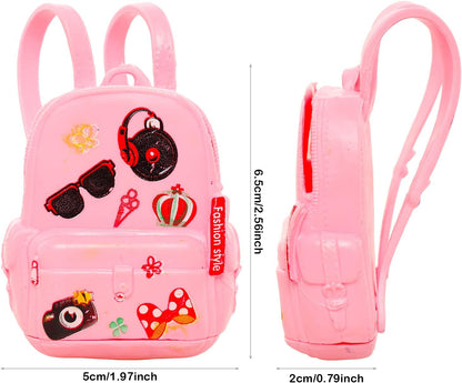 19 Pcs Girl Doll School Accessories for 11.5 Inch Doll School Playset