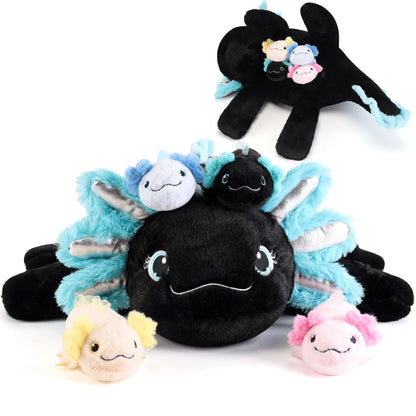gnomantic Cat Stuffed Animals with Babies Inside, Mommy Toy for Kids