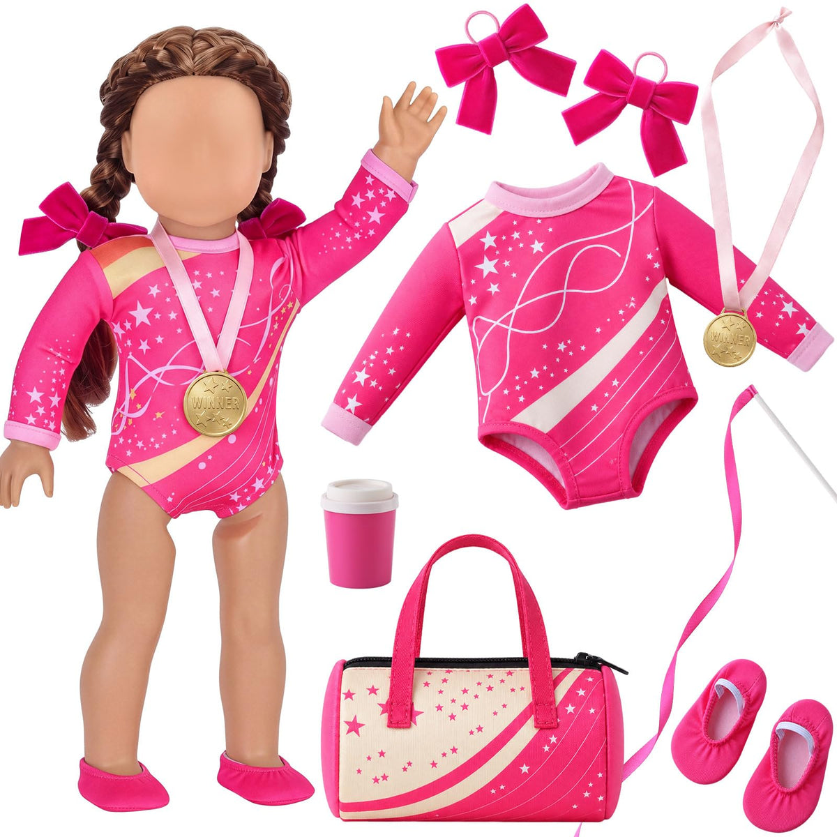 Kajaia 8 Pcs 18 Inch Doll Swimsuits Clothes and Accessories