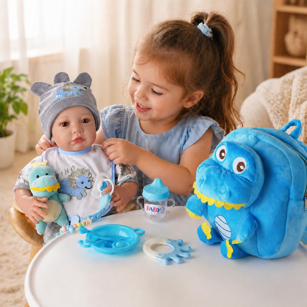 BABESIDE 18 Pcs Reborn Baby Doll Accessories Set for 17–22 Inch Dolls