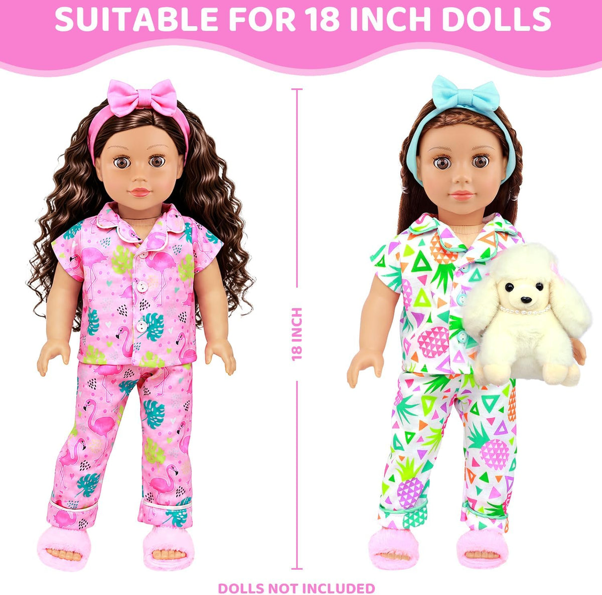 ZITA ELEMENT 18 Inch Girl Doll Clothes, Spa & Sleepover Party Accessories