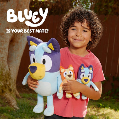 Bingo & Bluey Plush Toys 2-Pack, Soft Deluxe Fabric, Embroidered