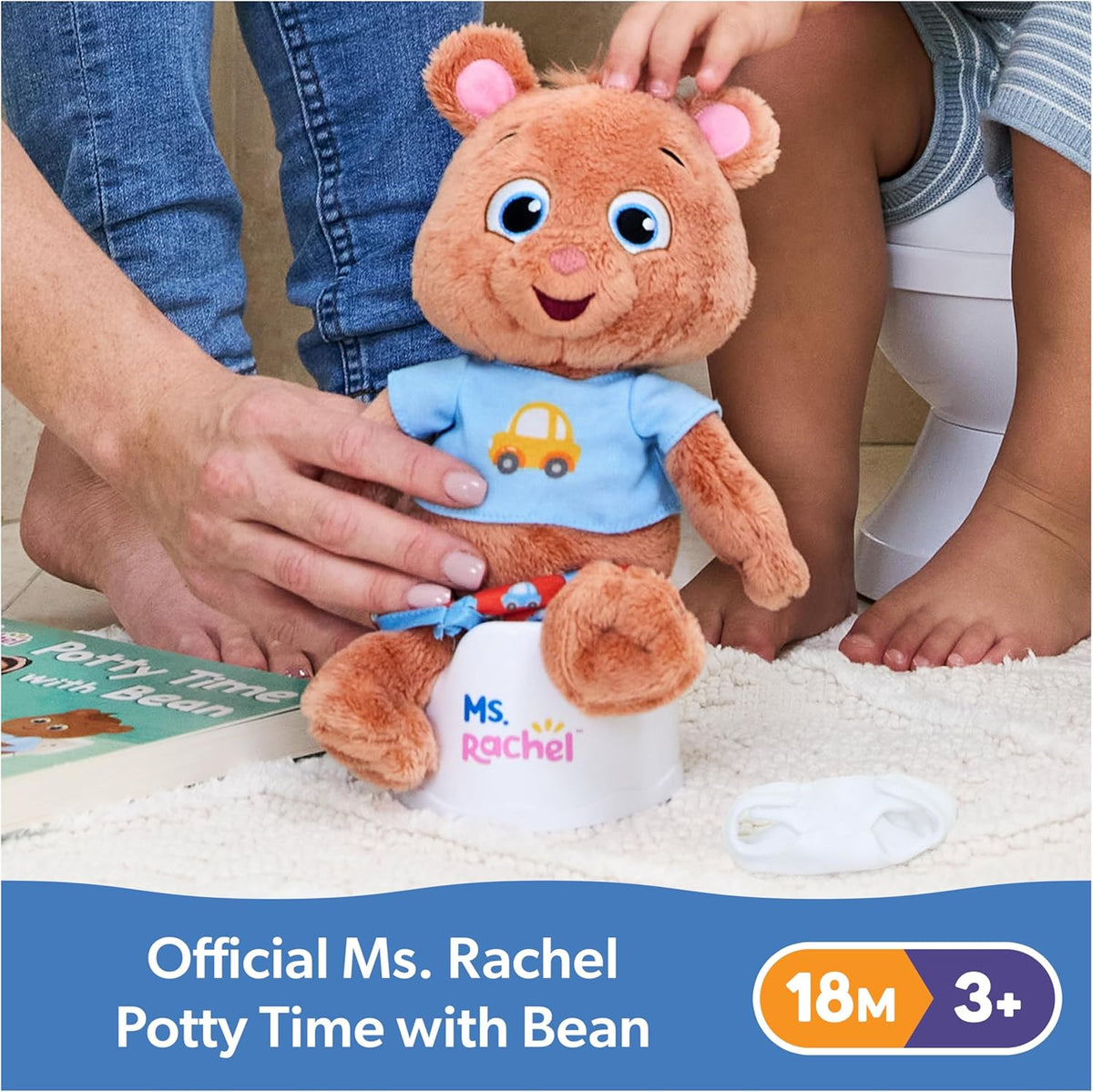 Ms. Rachel Potty Time with Bean, Interactive Plush Animal & Toilet