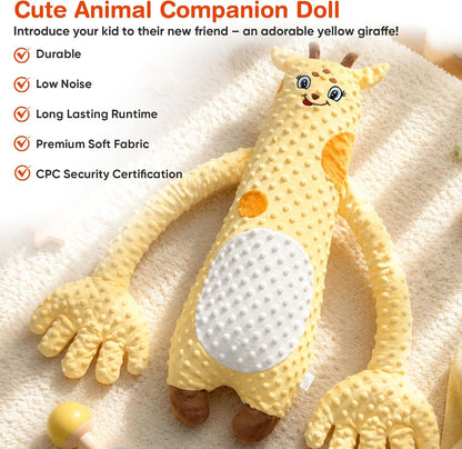 Interactive Plush Toy, Cute Animal Plush Stuffed Doll for Girls Boys, Portable Fun Play Toy for Home, Travel and Gift (Yellow Giraffe)