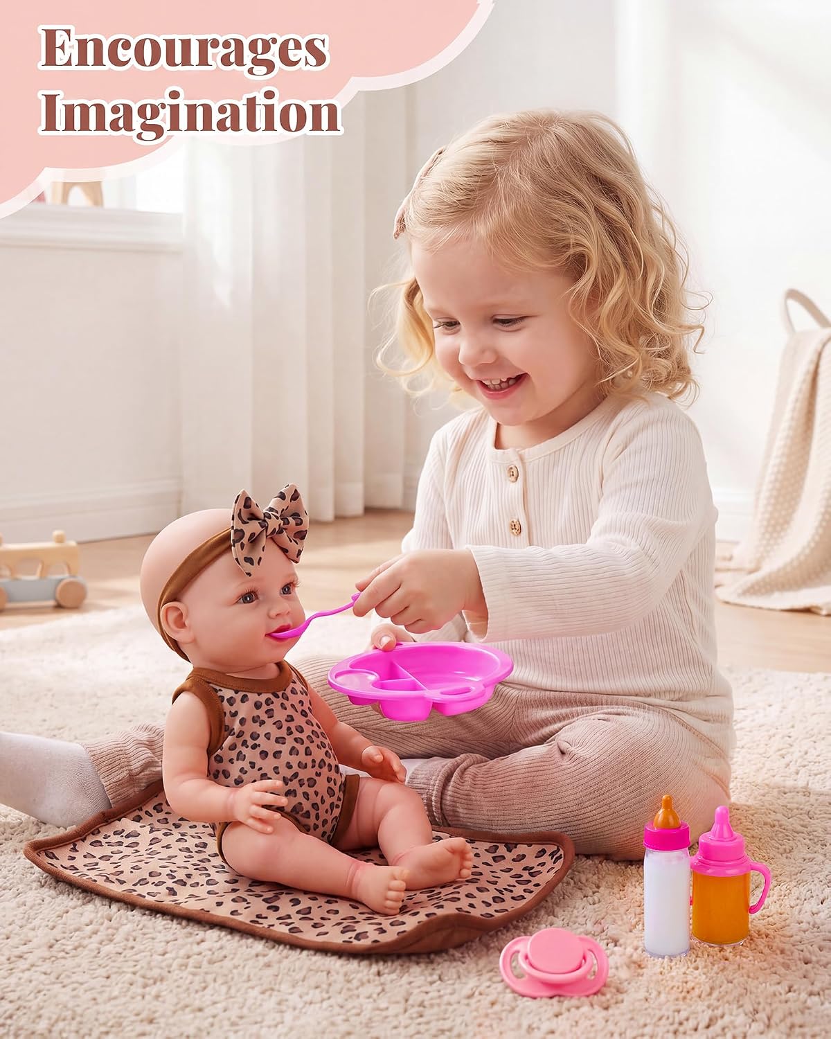 BABESIDE 13 Pcs Baby Doll Clothes and Accessories Set for 10-12 inch Dolls