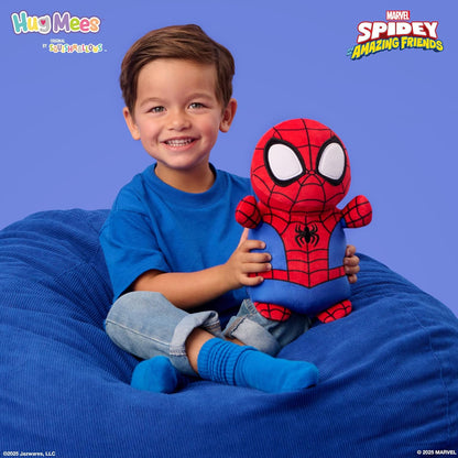 Squishmallows Original Marvel Spidey and His Amazing Friends 10-Inch Spidey HugMees - Medium-Sized Ultrasoft Official Jazwares Plush