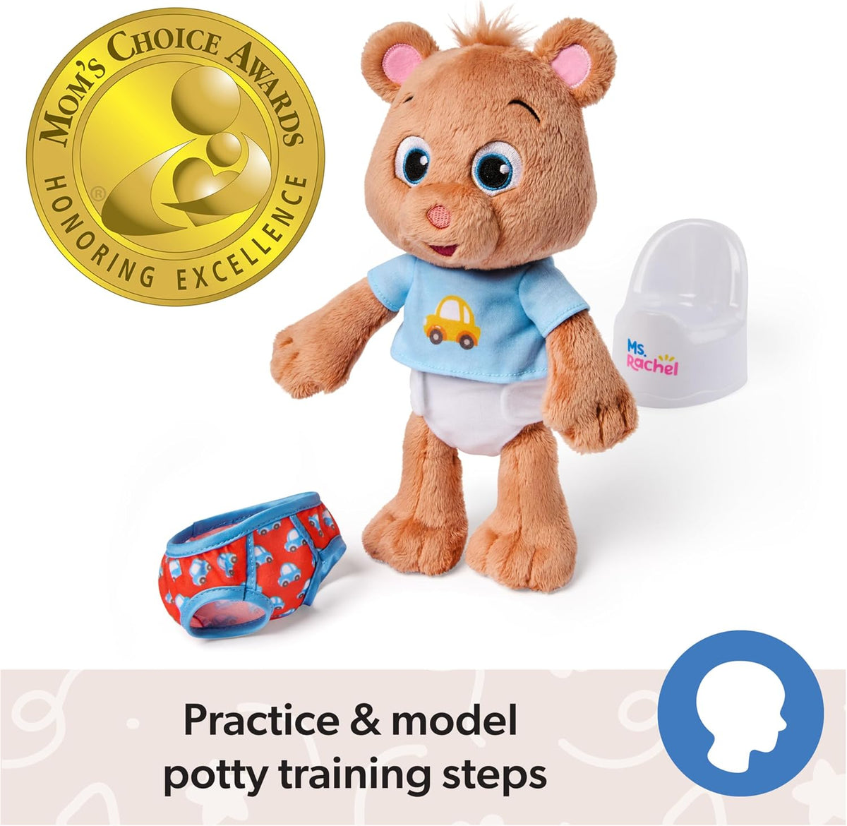 Ms. Rachel Potty Time with Bean, Interactive Plush Animal & Toilet