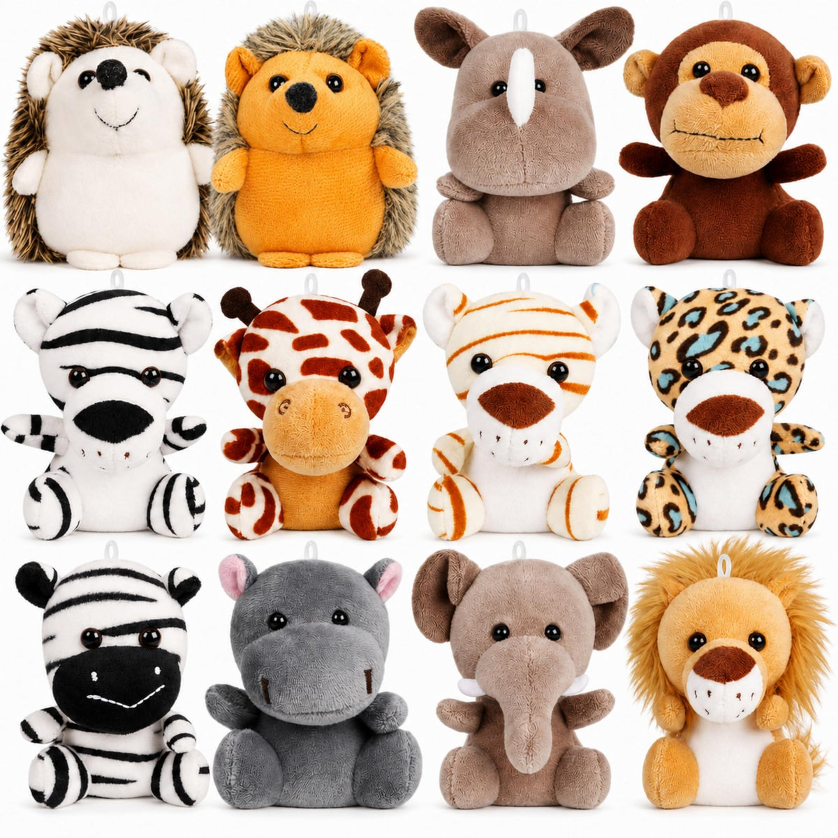 12 Pack Small Stuffed Animals Bulk,4.5 Inch Mini Plush Toys School Prize